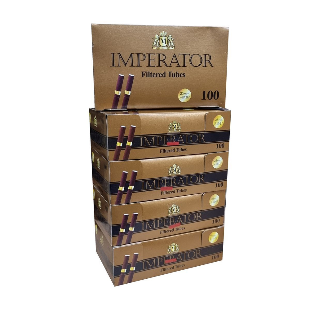 Комплект гильзы для сигарет "Imperator" Brown Long Gold 25мм 5х100шт.