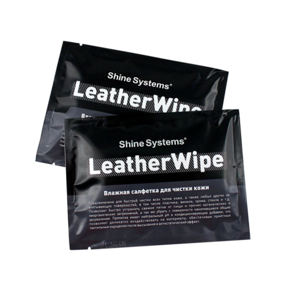 Shine Systems LeatherWipe - влажная салфетка для чистки кожи, 1 шт