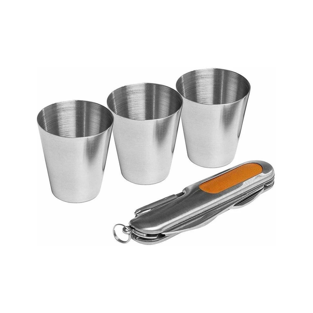 Набор GT Медведь (фляжка 540 мл + 2 стакана раскладных) (GT-2023-PT-18B)