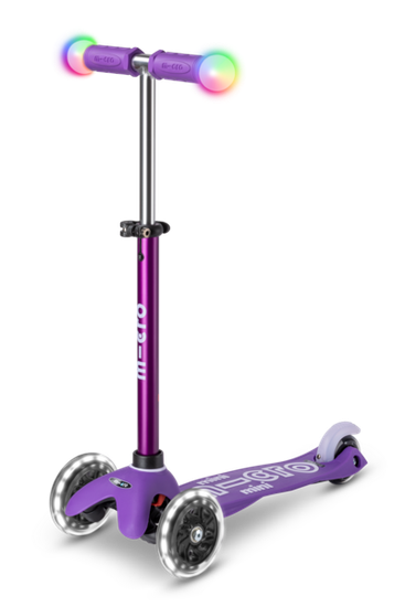 Самокат Mini Micro Deluxe Magic LED сиреневый