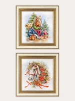 Набор из двух картин "Лошадь - символ 2026 года"