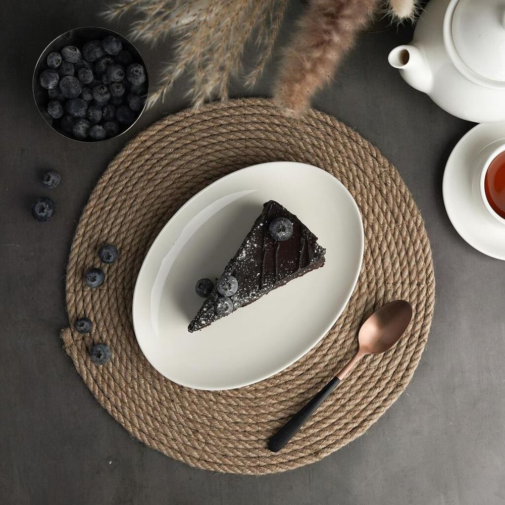 Блюдо овальное 21*15,2 см h2 см без борта Fine Plus Noble [6]