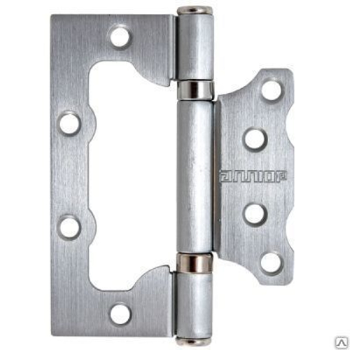 Петля  БЕЗ ВРЕЗКИ  АЛЛЮР  накл. 2BB SCP хром мат. (цена за 2шт) 100*75  2 подш. БЛИСТЕР  / 1 047