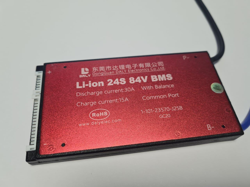 Плата контроля BMS Li-ion 24S 84V 30A