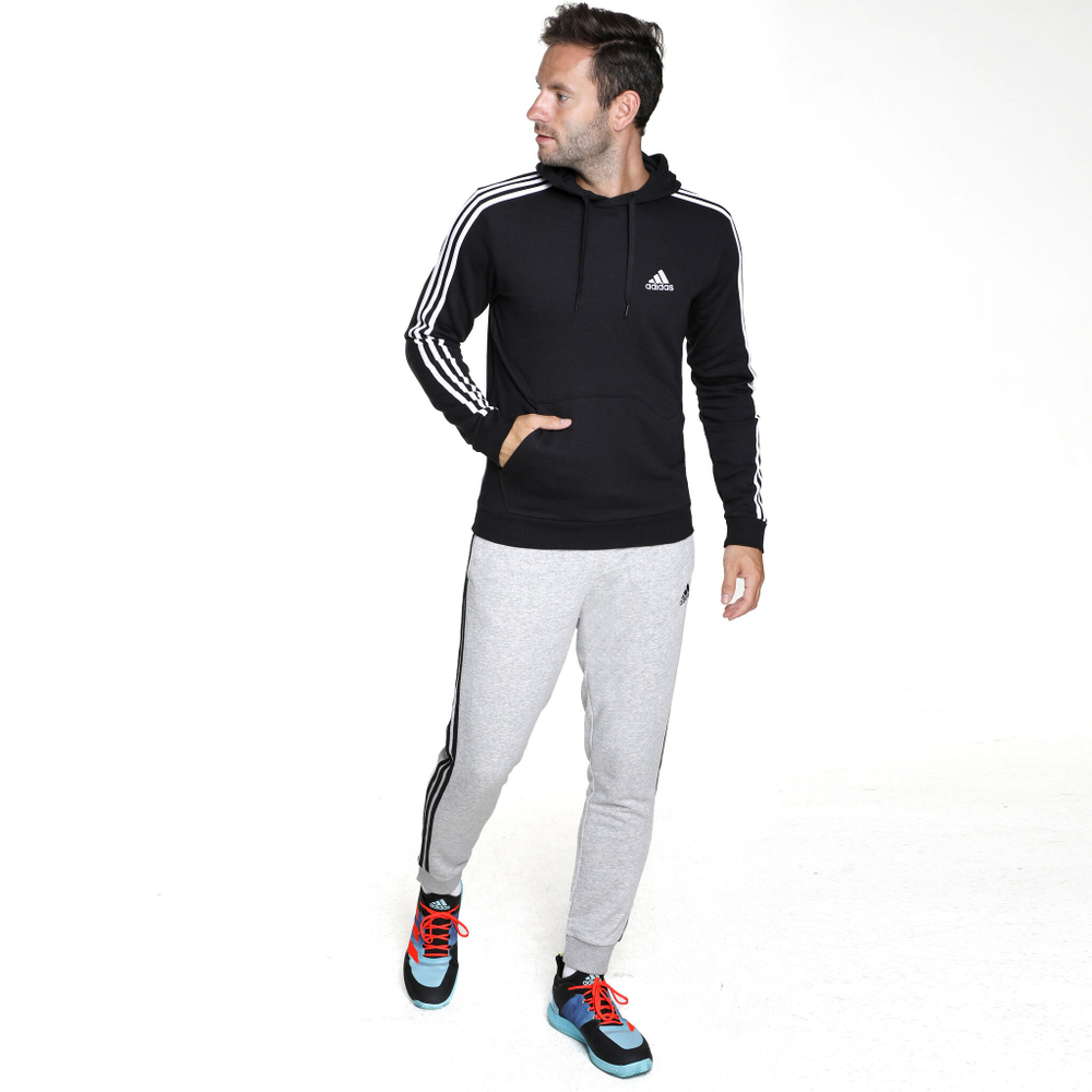 Мужская кофта теннисная adidas 3 Stripes French Terry Hoody Men - Black