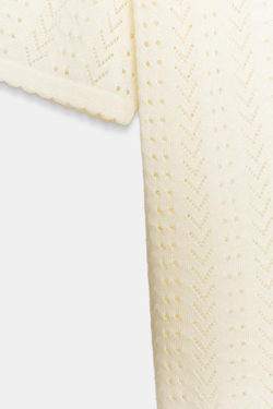 ZARA КАРДИГАН С КОРОТКИМИ РУКАВАМИ, ВАНИЛЬНЫЙ