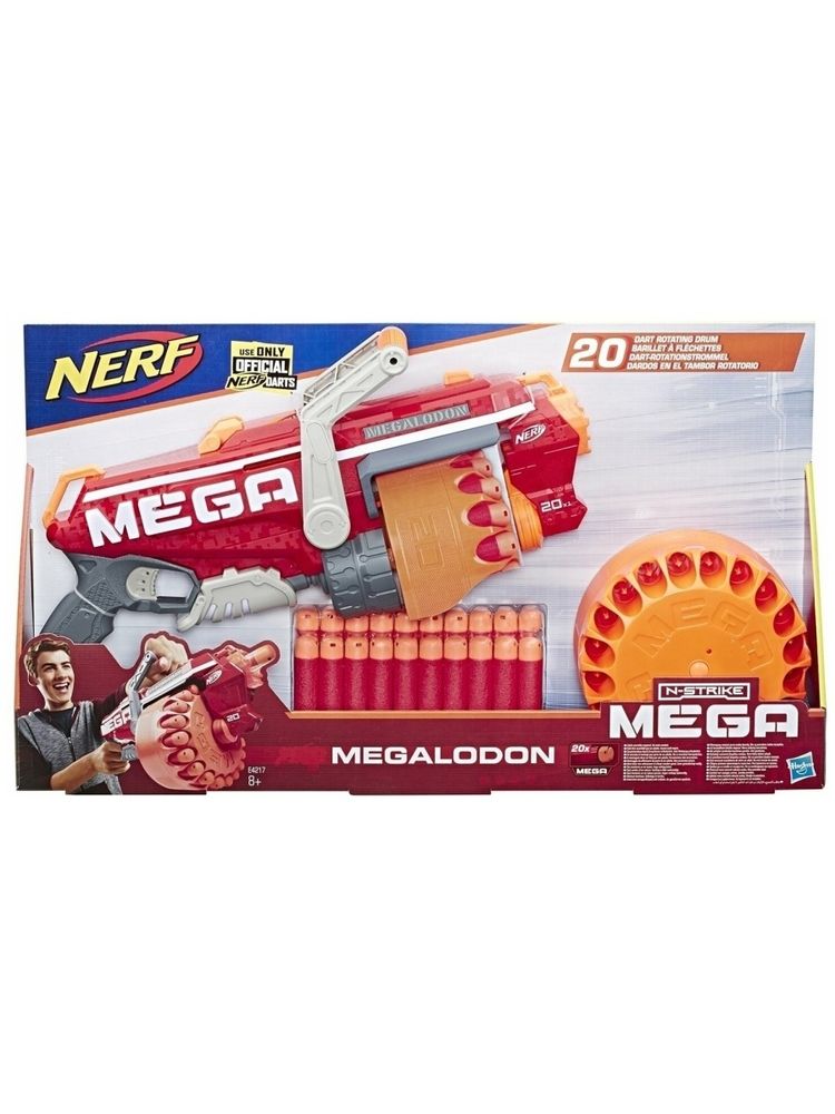 Бластер Мега Мегалодон Nerf Mega Megalodon пистолет игрушечный E4217