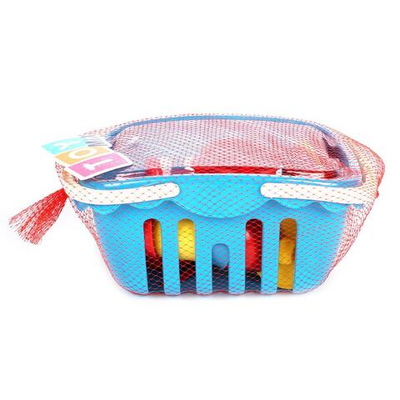 Пластмассовый игрушечный набор "Посуда с корзинкой", РР 2015-001