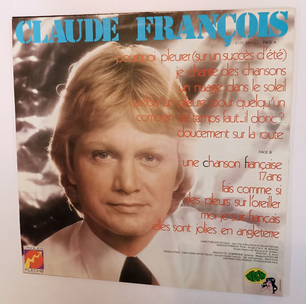 Винтажная виниловая пластинка LP Claude Francois Pourquoi Pleurer (France 1975)