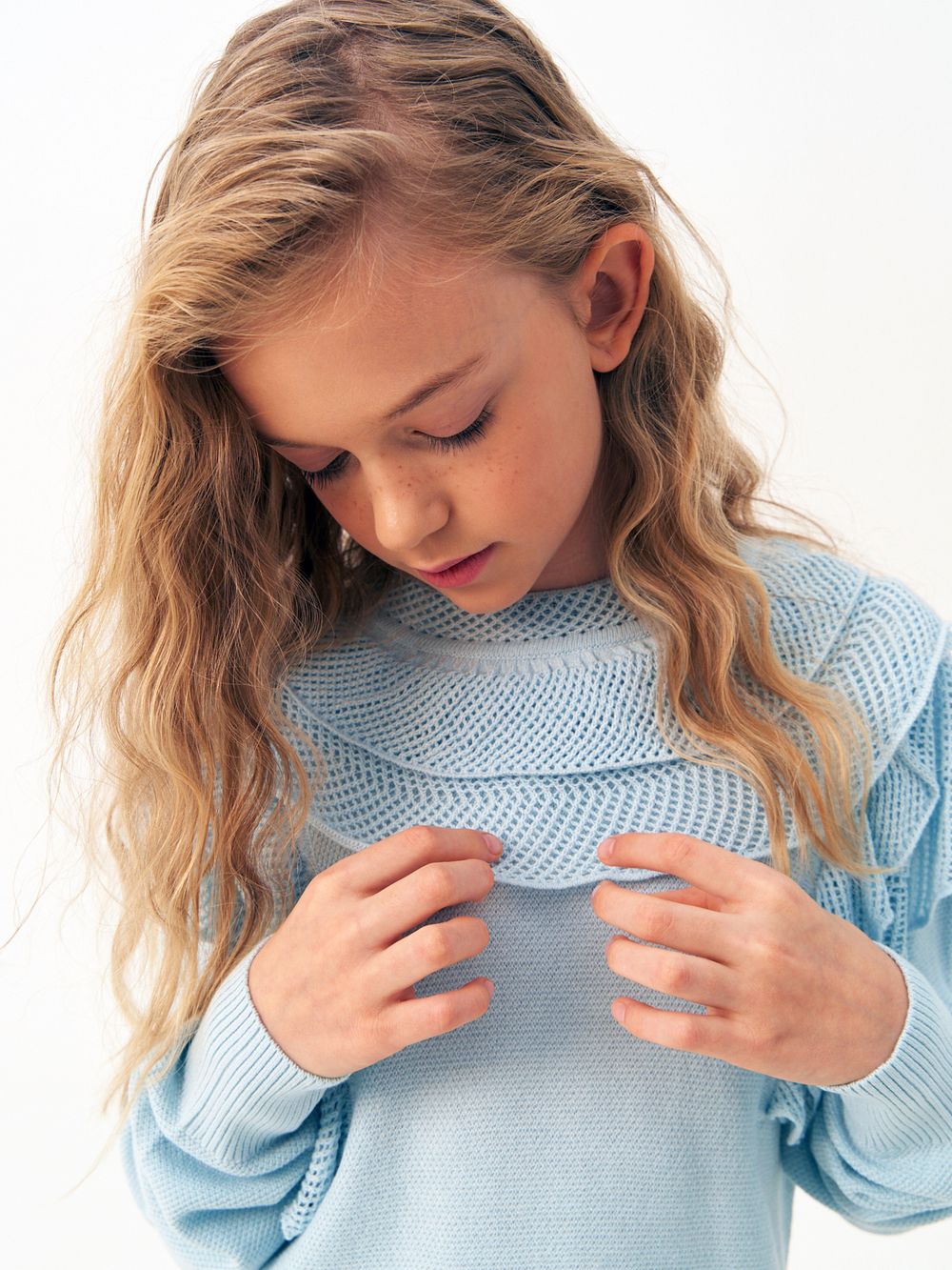 Джемпер для девочки AT1272 голубой