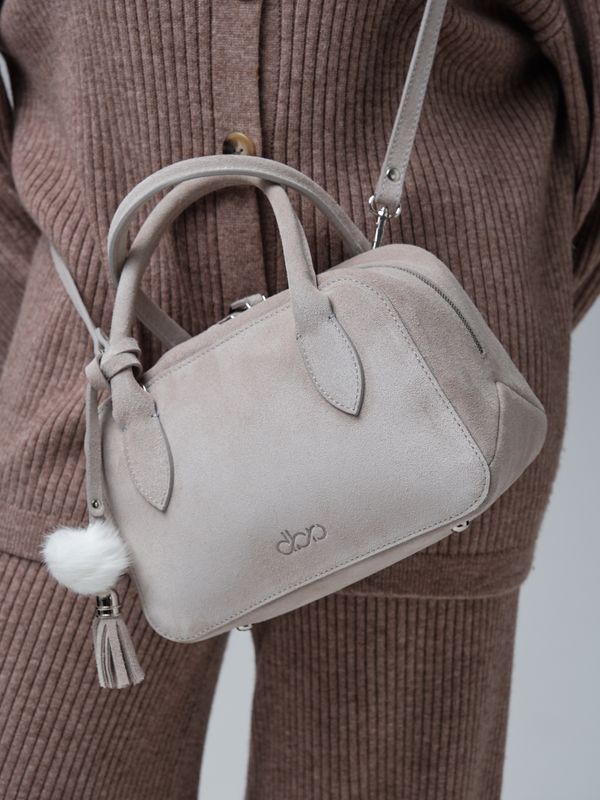 Замшевая сумка Polly DBR 31348 каменный