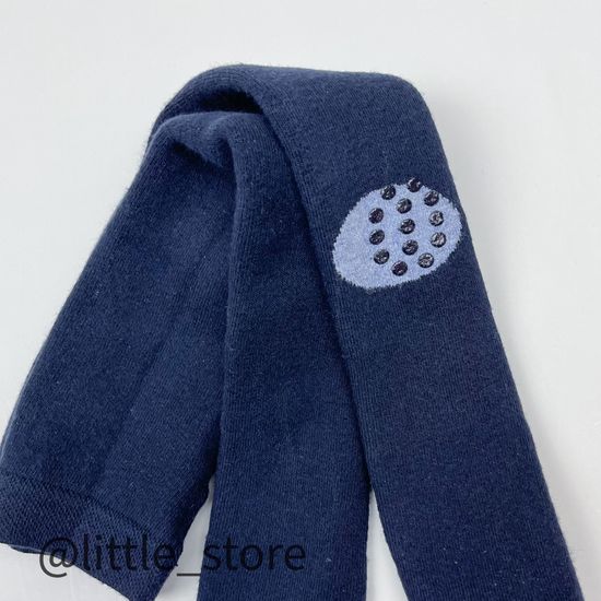 Колготки махровые со стоперами, Темно-синие