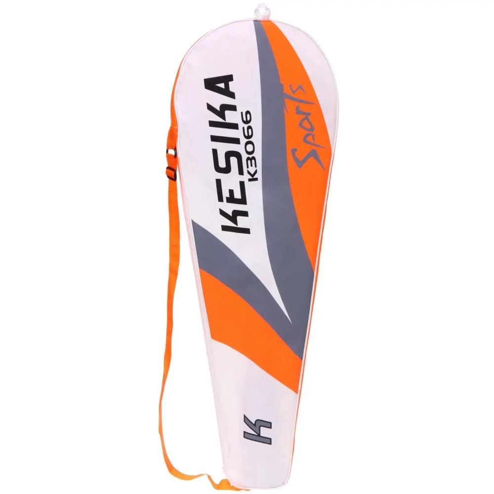 Бадминтон в наборе K-3066, 3 предмета: 2 металлические ракетки 65 см, чехол (цвет: оранжевый)