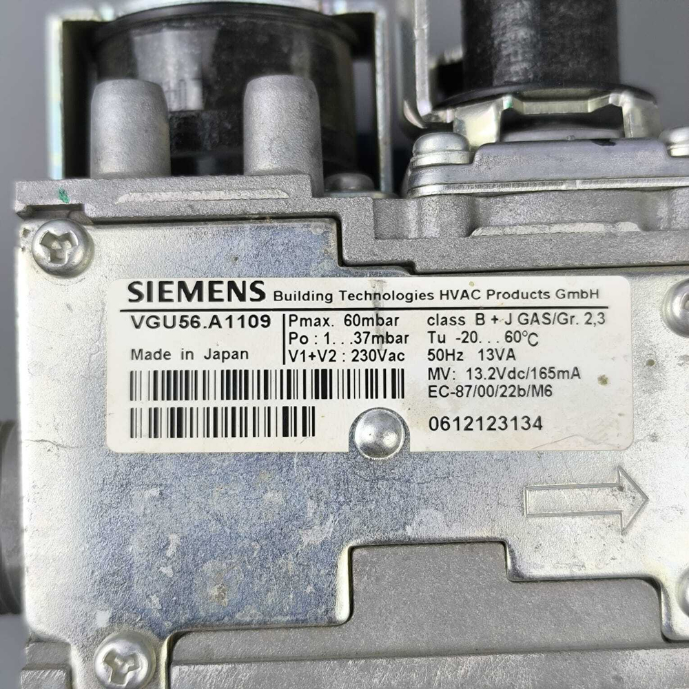 Б/У Газовый клапан Siemens VGU56.A1109 для котлов Fondital арт. 6VALVGAS06