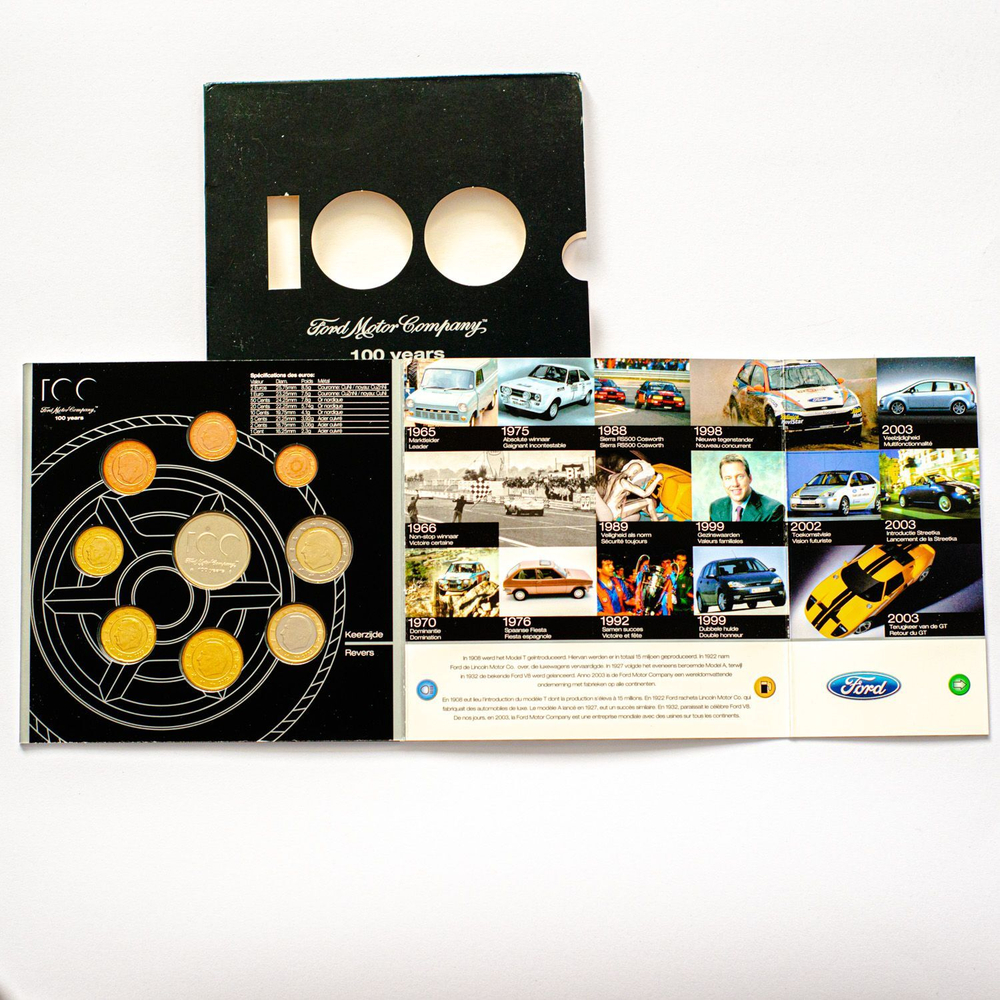 Belgium 2003 Year Set "Ford Centennial" with Commemorative Medal