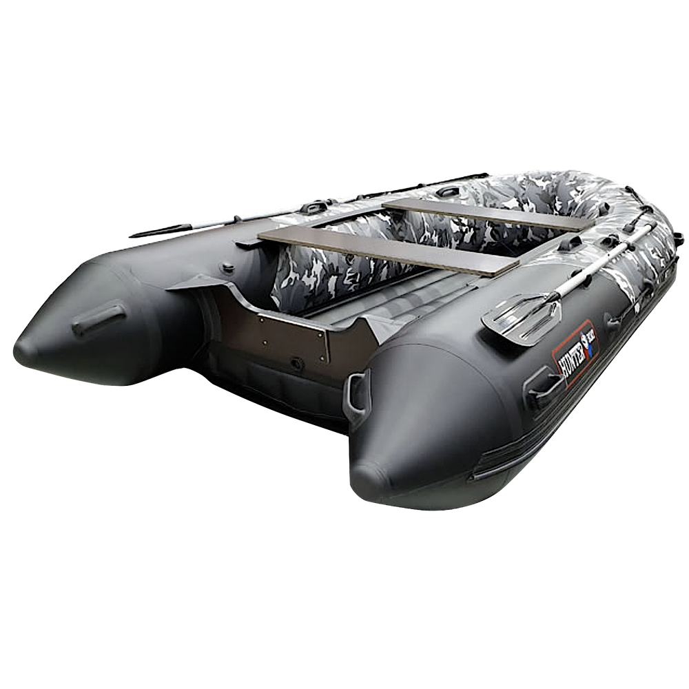 Лодка ПВХ Hunterboat Хантер Про 350Pro Серый КМФ