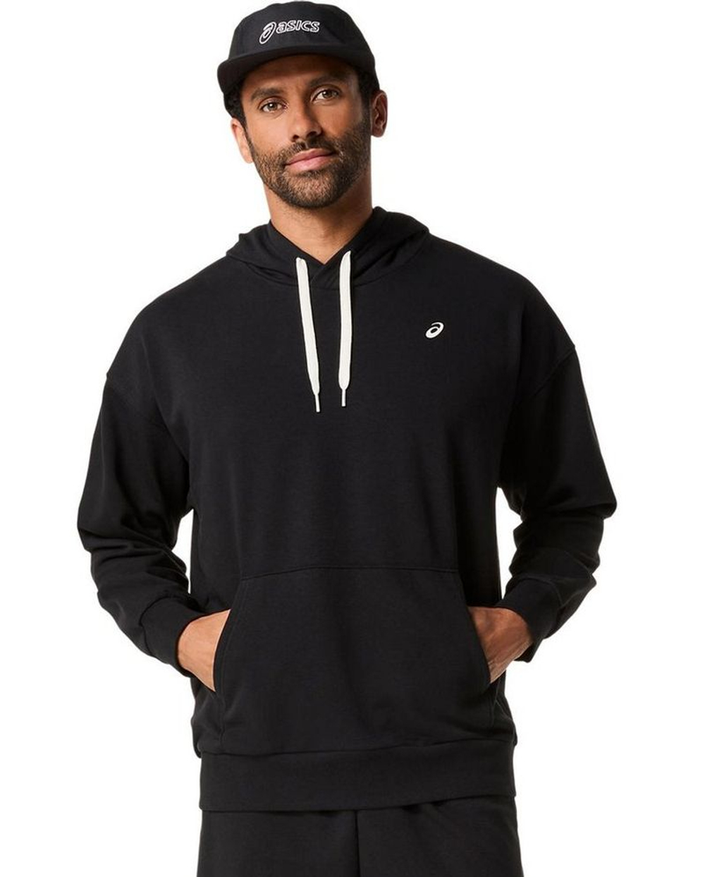Мужская теннисная кофта Asics French Terry Relaxed Pullover - performance black