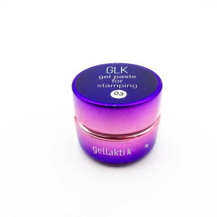 Гель-паста для стемпинга GELLAKTIK GGPST-03 (Белая) с липким слоем, 7 гр.