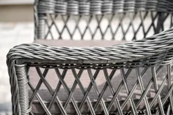 "Сицилия" обеденная группа плетеная, цвет графит