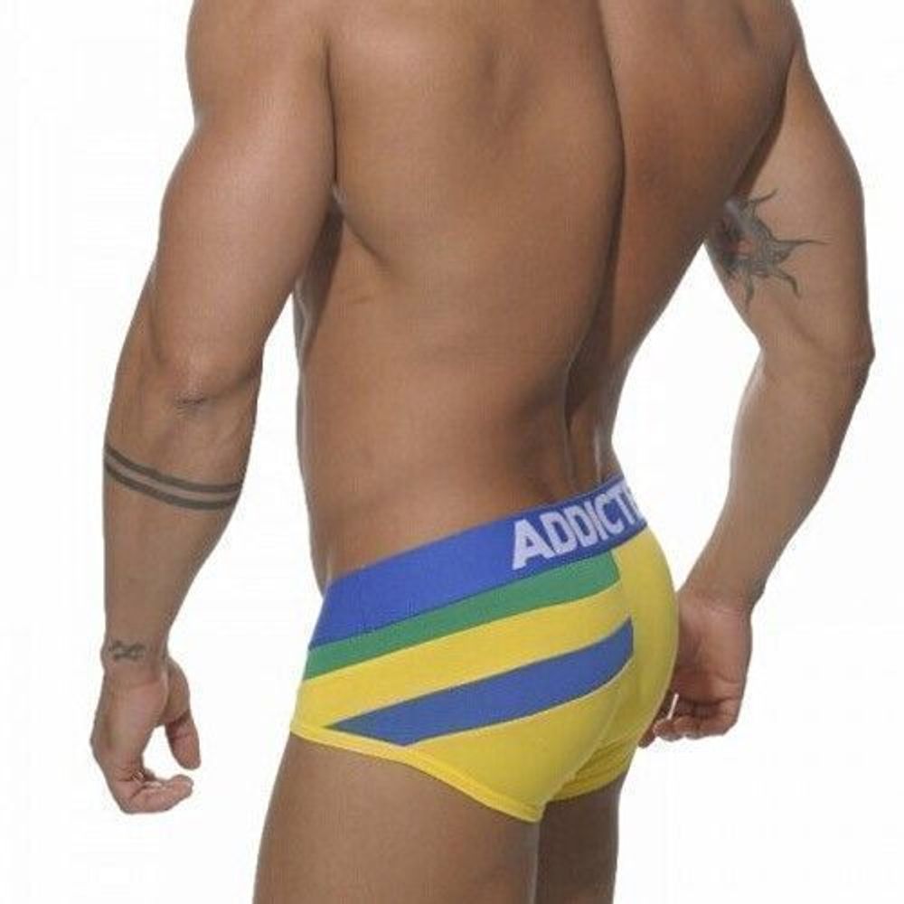 Мужские трусы брифы желтые с флагом Бразилии Seobean Addicted World Cup Brief Brasil Style