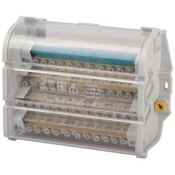 Шинный распределительный блок ЭРА NO-224-72 ШРБ-160А 4 шины 8х7+4х9+1х12 | Шинные распределительные блоки ШРБ