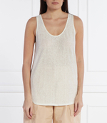 Льняный топ Pinko - белый(103475 A1U9)