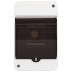 Корпус пластиковый навесной ЭРА SIMPLE КМПн 1/4 IP30 прозрачная крышка белый | Корпуса пластиковые