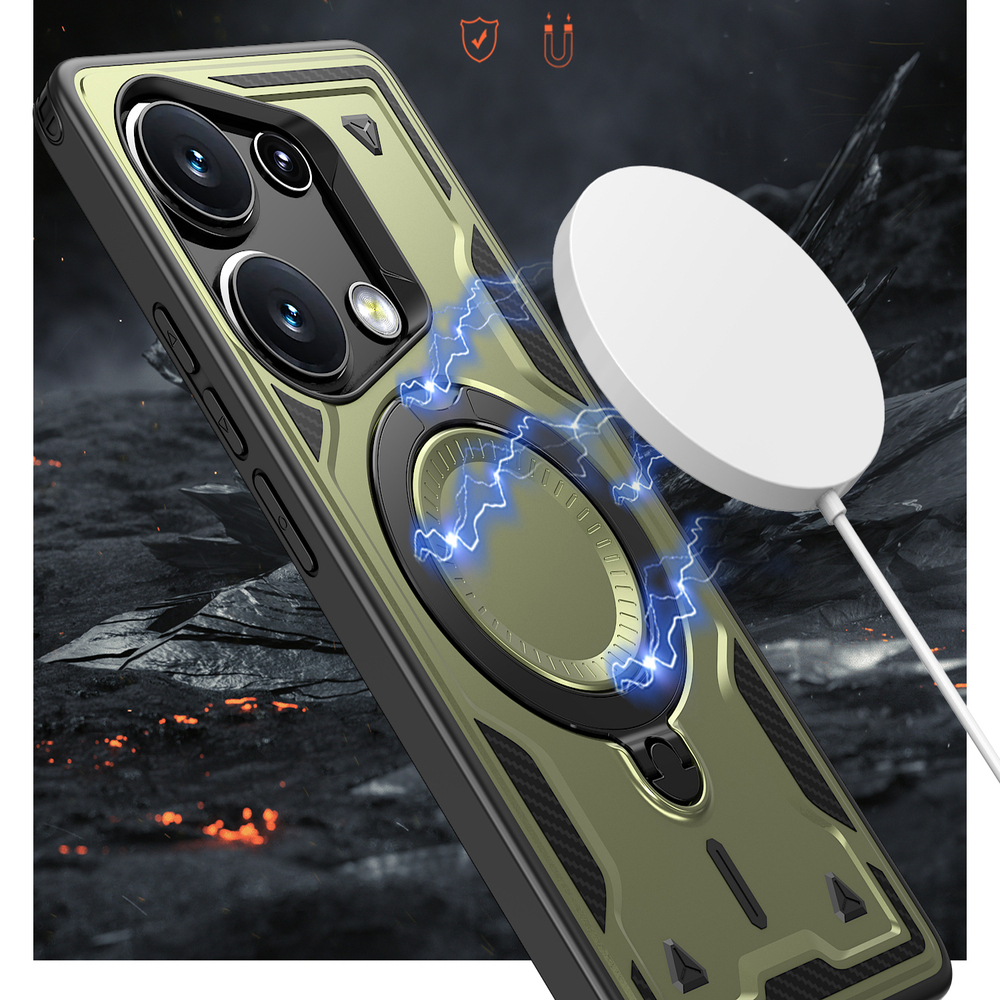 Чехол Magneto Case с кольцом для Poco M6 Pro 4G