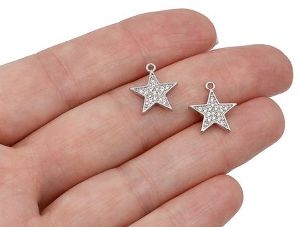Подвеска "Звезда" 13мм, со стразами