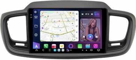 Магнитола для KIA Sorento Prime UM 2015-2020 (рамка большая) - FarCar GX442M монитор 10.36" 2K QLED на Android 14, TS20, 6+128Гб, CarPlay, 4G SIM-слот
