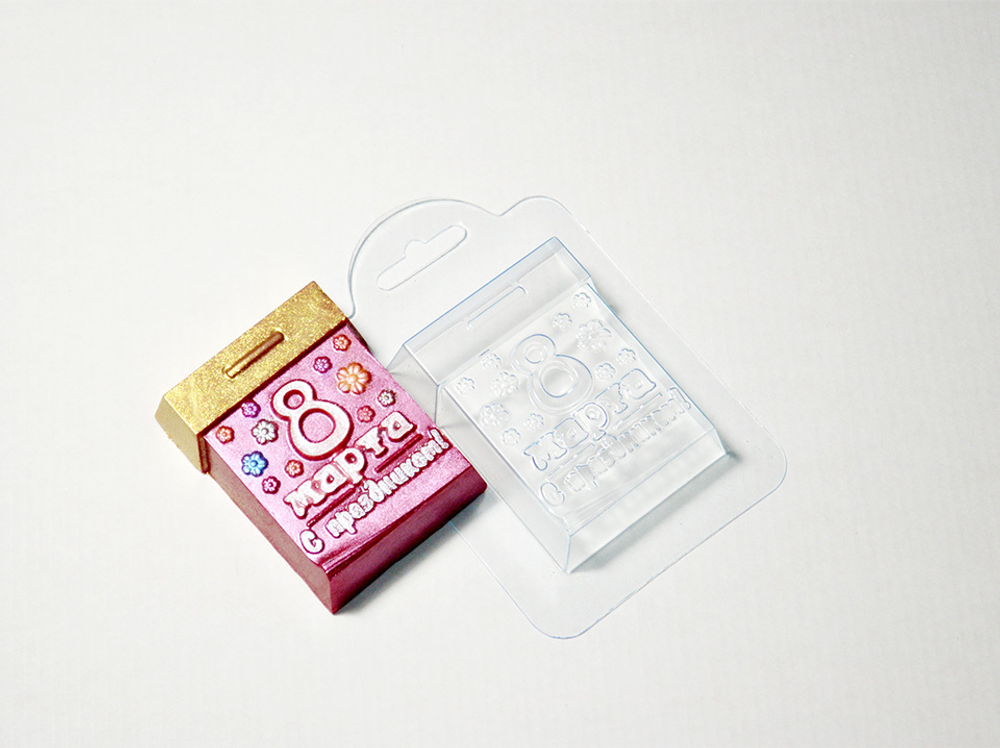 Пластиковая форма Календарь 8 марта (7,5х5,5 см)