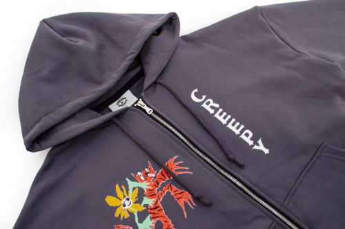 Xуди Creepy Clothing Zip Охота серое
