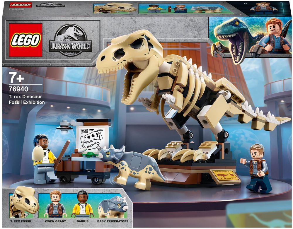 Конструктор LEGO Jurassic World 76940 Скелет тираннозавра на выставке