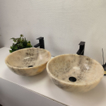 Раковина из оникса ПАРА! Bowl Grey TinLip BO-63020 45*45*17 42