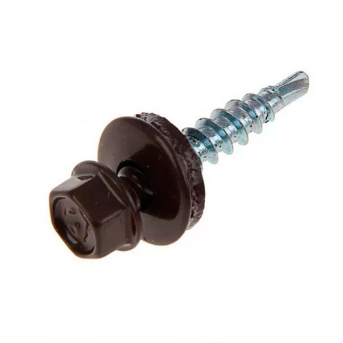 Саморез кровельный 4,8x29 RAL 8017 шоколадно-коричневый, по дереву