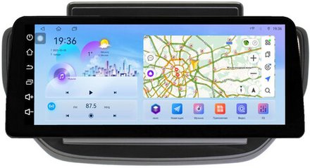 Магнитола для Hyundai Solaris 2 2020-2022 (штатная навигация) - FarCar монитор 12.3" 2K QLED на Android 14, TS10, CarPlay, 4G SIM-слот