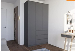 Шкаф МОРИ 1200.1 (ш1204*г478*в2100мм) (графит)