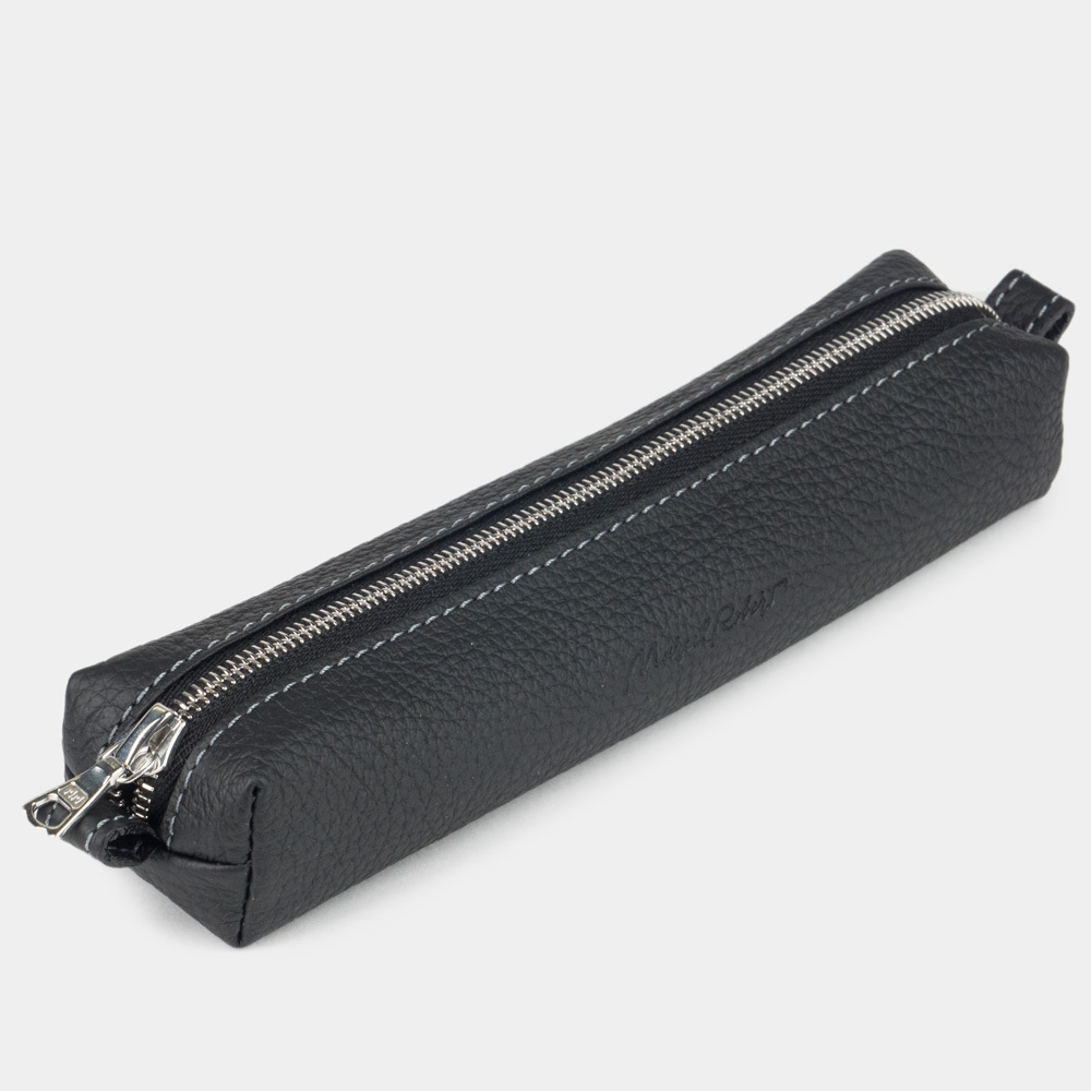 Пенал Cartouche из кожи теленка черного цвета