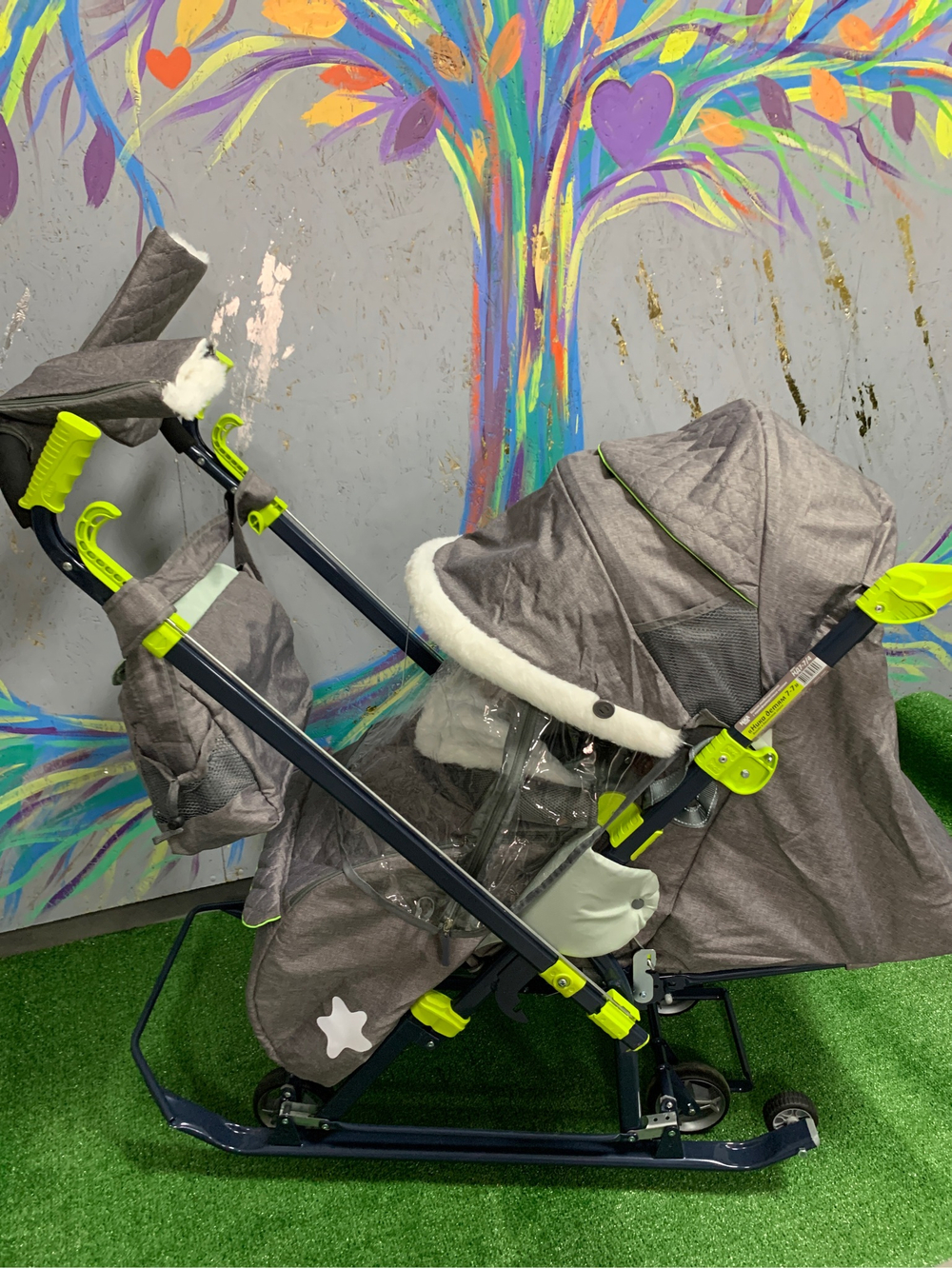 Коляска комбинированная «Ника Детям 7-7» джинс серо-коричневый (арт. НД7-7/4)