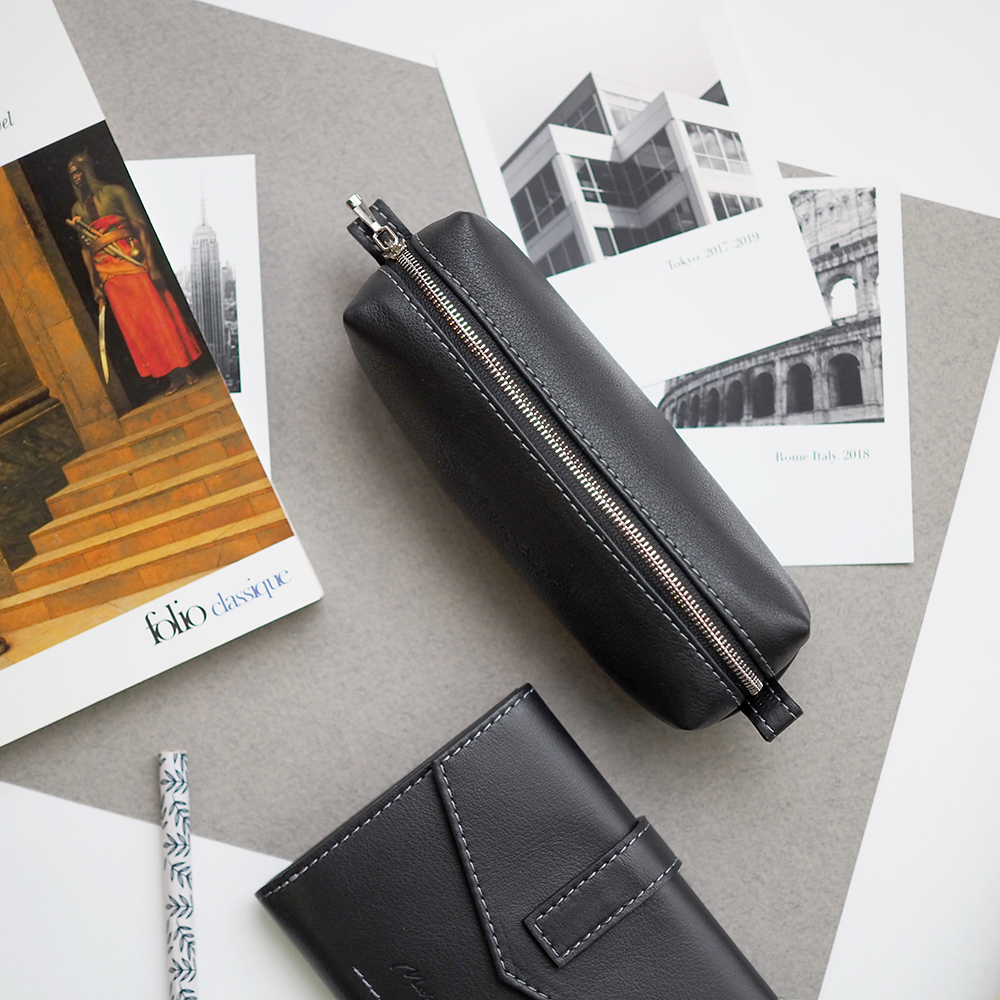 Ключница Cofre из кожи теленка черного цвета