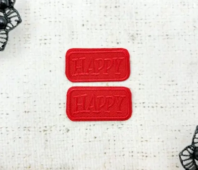 Термоаппликация, р. 2х3,8 см, красный