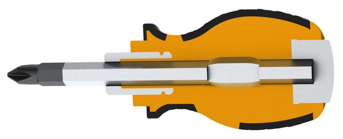 TOLSEN (TT20140) Отвертка крестовая "Gripro", Phillips №2, 38 мм, силовая