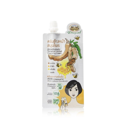 Натуральный пилинг для лица на основе Тамаринда, с АНА - кислотами Tamarind Herbal Cleansing Cream Abhaibhubejhr
