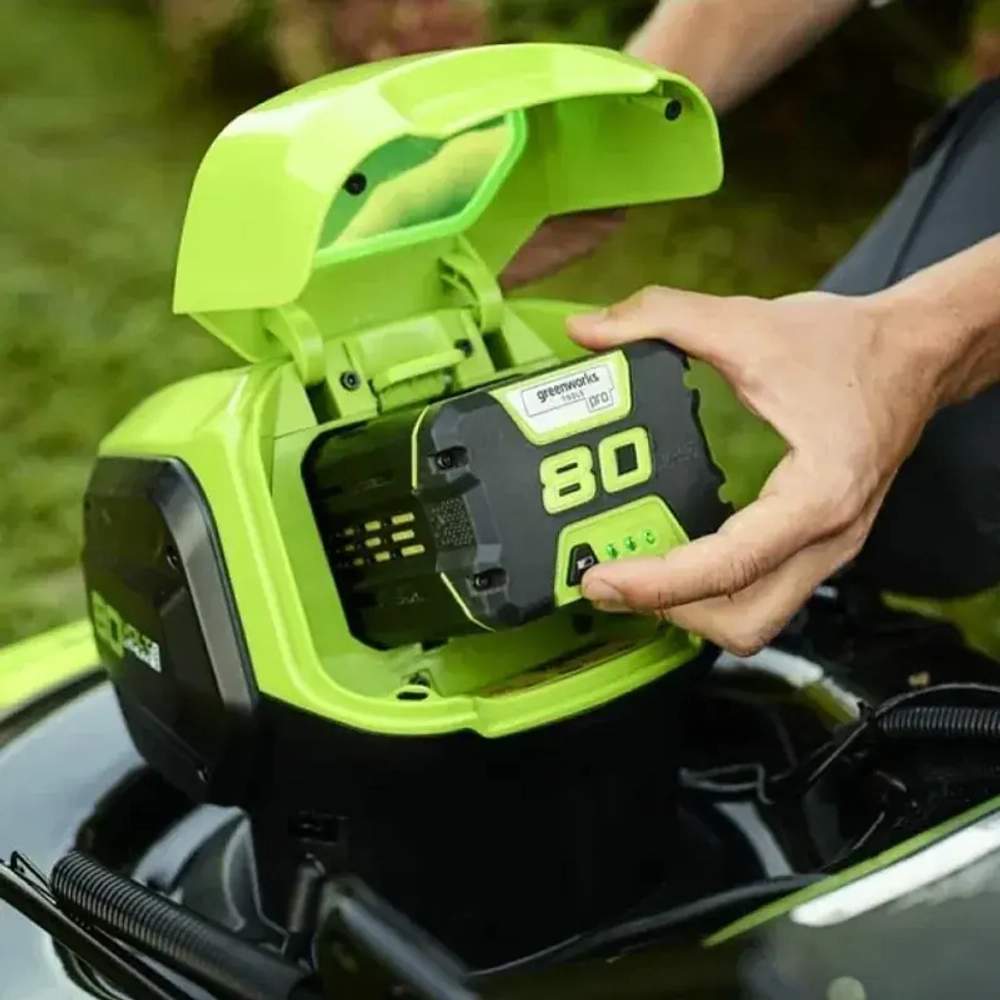 Аккумуляторная газонокосилка самоходная Greenworks GD80LM51SPK4 80V (1 x 4 Ач, ЗУ) 2502107UB