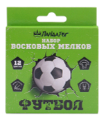 Мелки восковые ПандаРог Футбол, 12 цветов