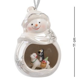 Pavone CMS-39/12 Фигурка подвесная «Веселый снеговик»