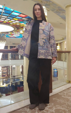 Куртка "Сен-Тропе", по мотивам морского пейзажа Поля Синьяка "Порт Сен-Тропе"