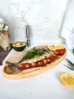 Поднос деревянный овальный