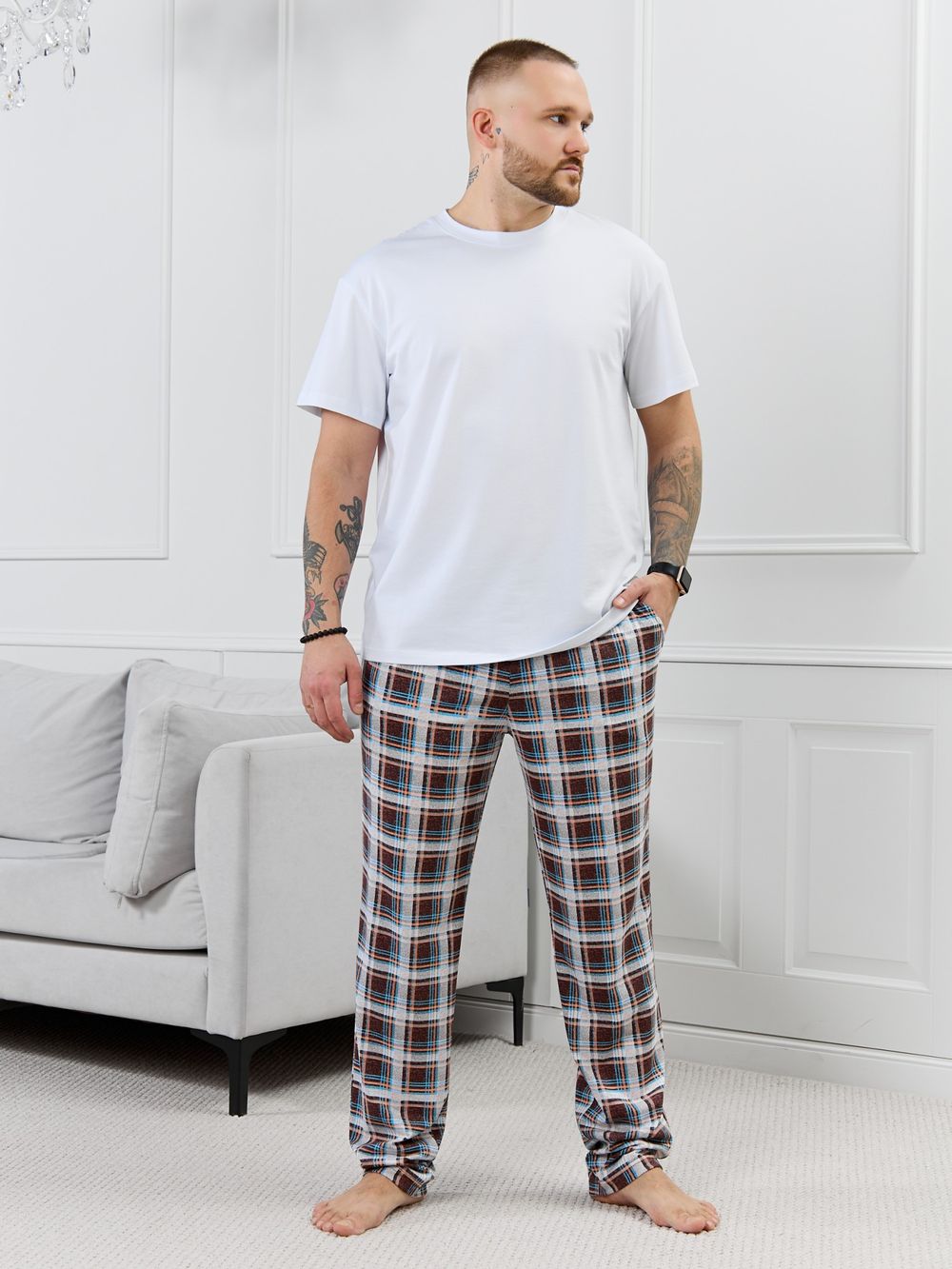 Брюки мужские Тор-1.1 Виотекс КЛЕТКА РАЗНОЦВЕТНАЯ