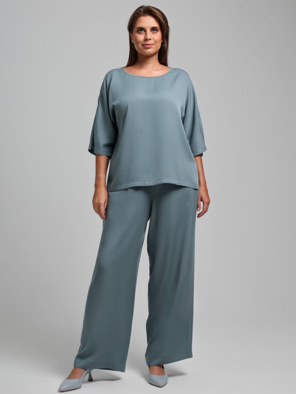 Блузка Летний драйв-2 Виотекс СЕРЫЙ